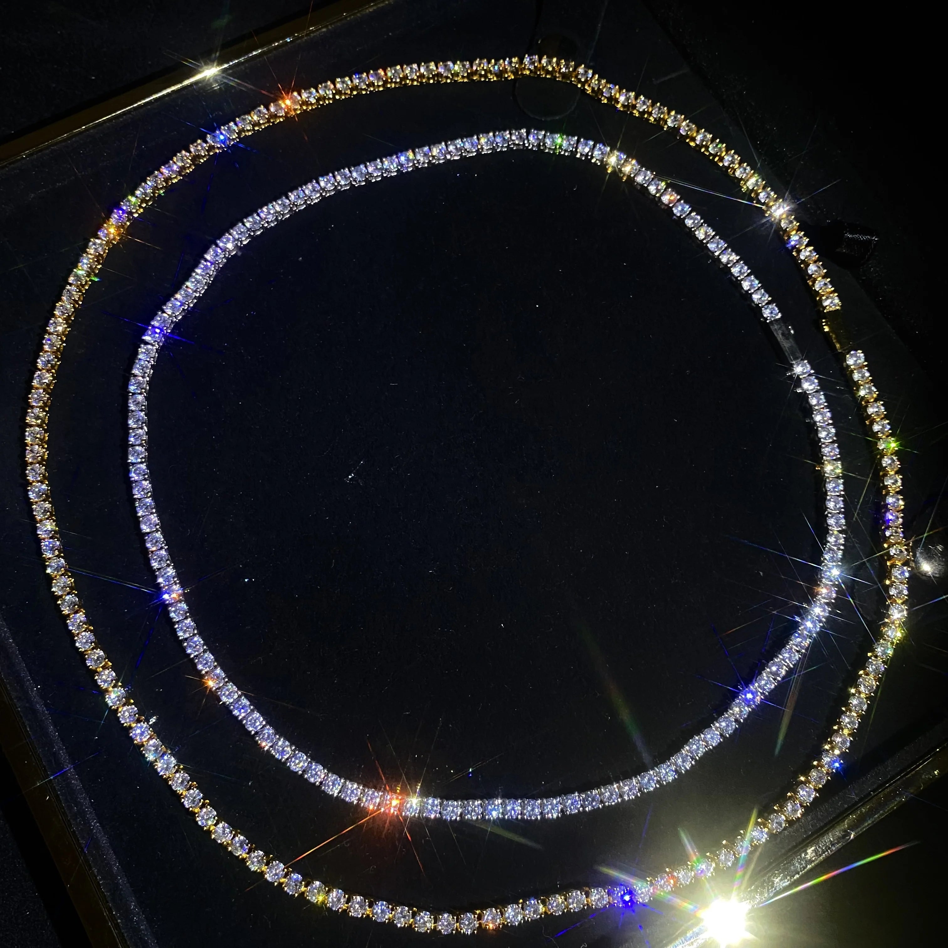 YSS JEWELRY 925 Silver 3mm Tennis Chain Chain 2022 New Hip Hop Necklace Male Female 3mm Tennis Chain