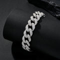 Pass Diamond Tester 925 Sterling Silver Hip Hop 18mm Mosaic Set Moissanite Cuban Chain Clasp for Gift Party Wedding Bracelet