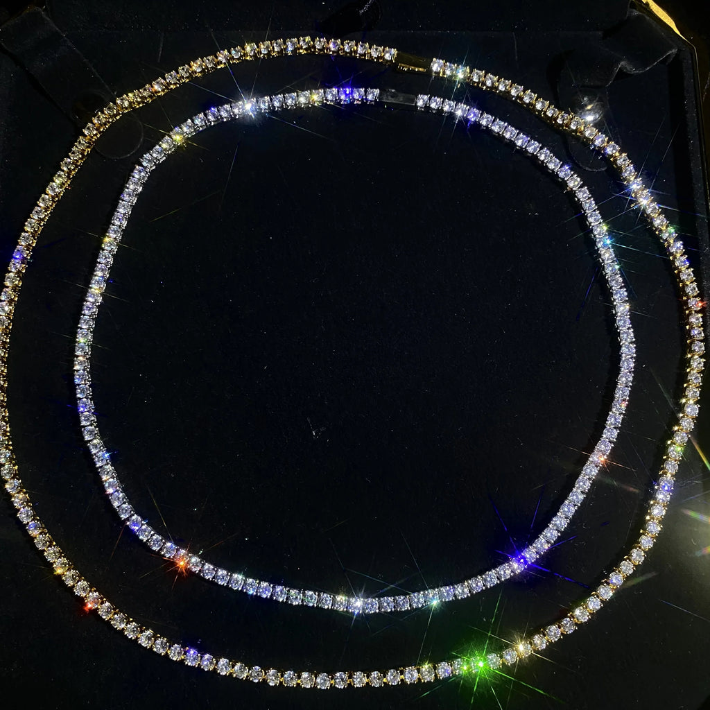 YSS JEWELRY 925 Silver 3mm Tennis Chain Chain 2022 New Hip Hop Necklace Male Female 3mm Tennis Chain
