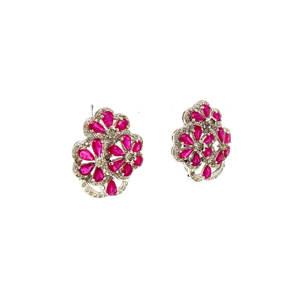 Ruby Jewellery Set in .925 Sterling Silver - KSS 65503