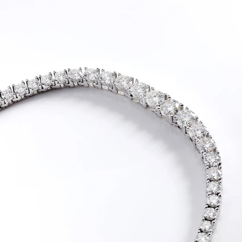 BXINY Luxury Gradient Full Moissanite Tennis Necklaces S925 Silver GRA Certified Diamond for Women Romantic Bridal Gifts Jewelry