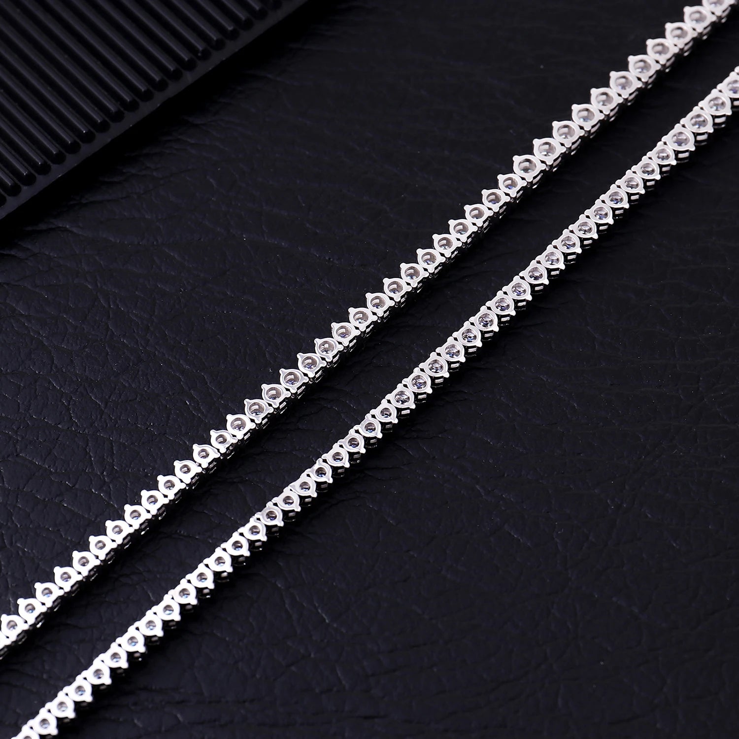 Provence custom 10K/14K gold gradient tennis necklaces round cut lab diamond necklaces luxury gifts wedding anniversary party