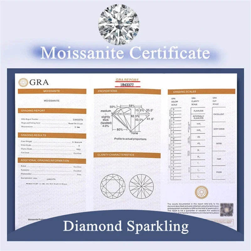 Platinum Pt950 Moissanite Diamond Rings for Men 1 Carat D Color Classic Four Claw Moissanite Men's Ring Row Men's Ring Jewelry