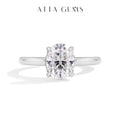 ATTAGEMS AU750 2.0CT Moissanite Ring Oval Cut Lab Diamond Solid 10K 14K 18K Gold For Women Engagement Bride Wedding Fine Jewelry