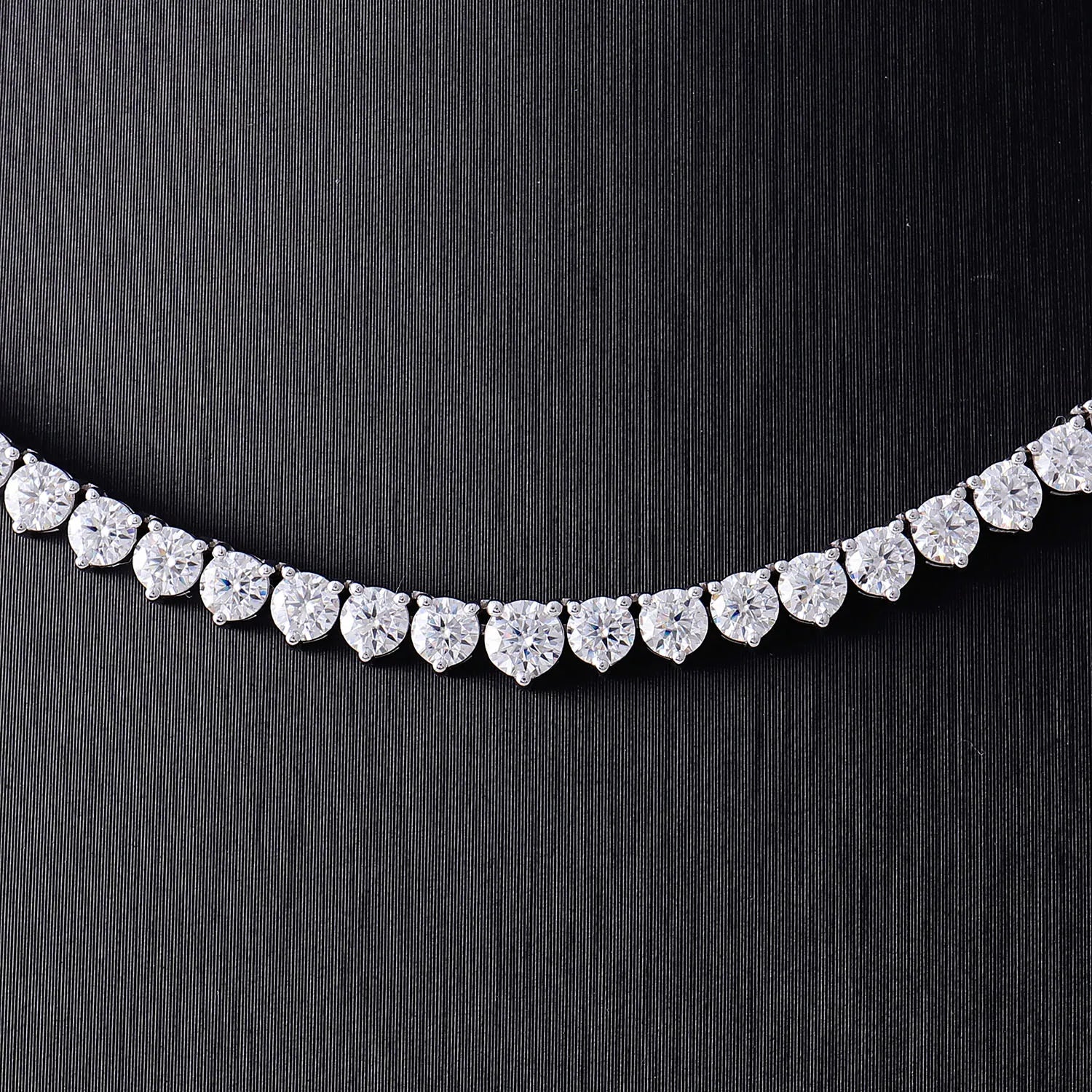 Provence custom 10K/14K gold gradient tennis necklaces round cut lab diamond necklaces luxury gifts wedding anniversary party