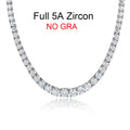 BXINY Luxury Gradient Full Moissanite Tennis Necklaces S925 Silver GRA Certified Diamond for Women Romantic Bridal Gifts Jewelry
