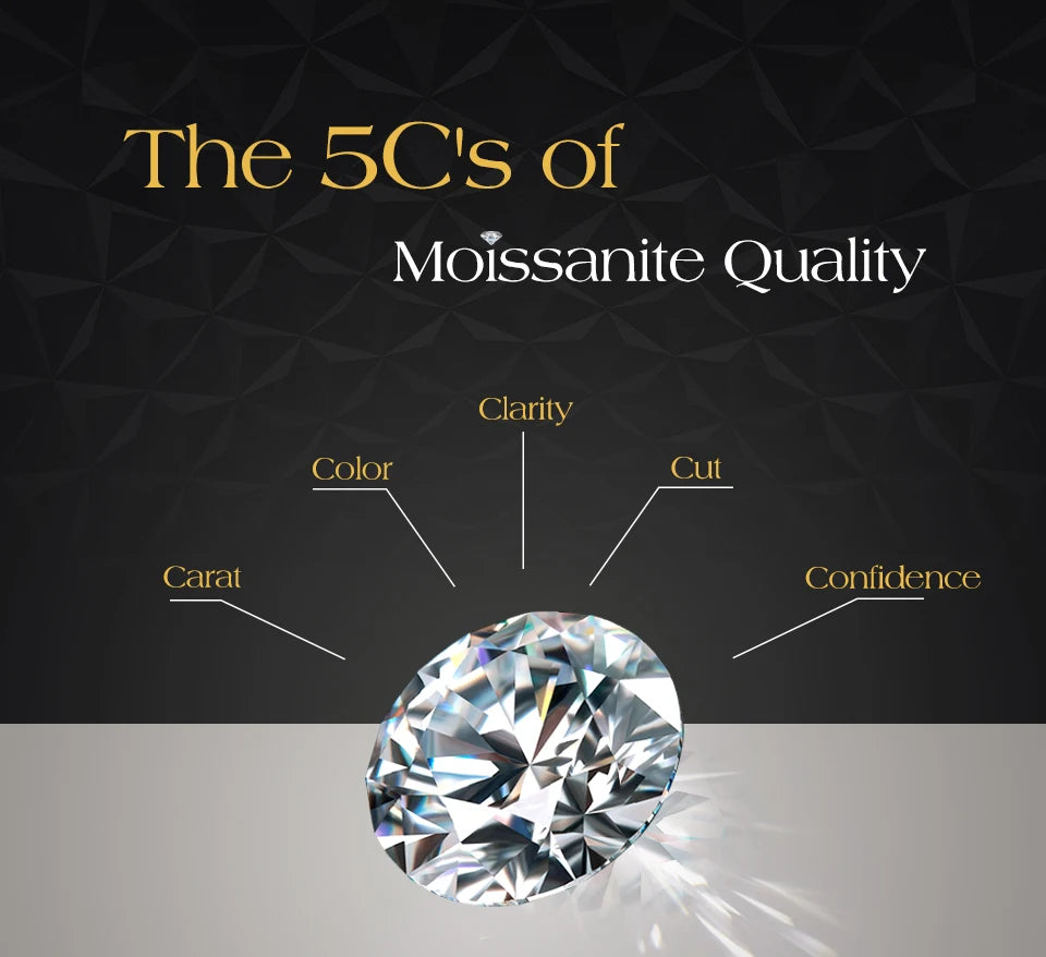 ATTAGEMS AU750 2.0CT Moissanite Ring Oval Cut Lab Diamond Solid 10K 14K 18K Gold For Women Engagement Bride Wedding Fine Jewelry