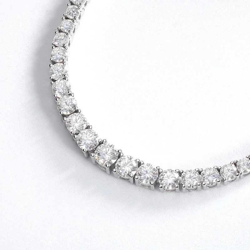 BXINY Luxury Gradient Full Moissanite Tennis Necklaces S925 Silver GRA Certified Diamond for Women Romantic Bridal Gifts Jewelry