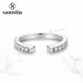 Samstin 0.36CTW Lab Grown Diamonds Opening Ring for Women Men Solid Platinum 950 14K 10K 585 White Gold for Anniversary Party