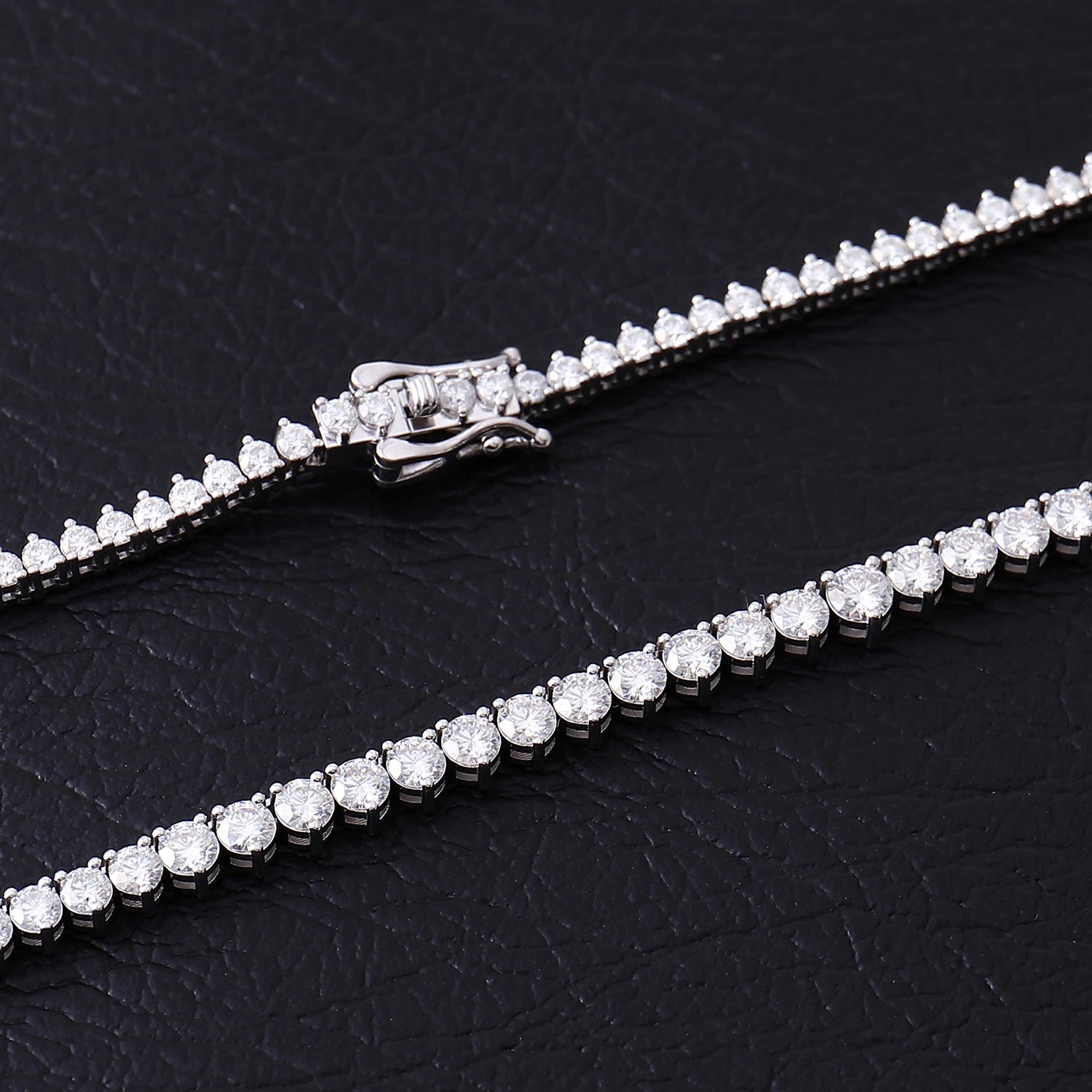 Provence custom 10K/14K gold gradient tennis necklaces round cut lab diamond necklaces luxury gifts wedding anniversary party