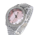 Hip Hop Bling Iced Out Quartz Waterproof Watches for Men Charm Jewelry Rose Gold Silver Color